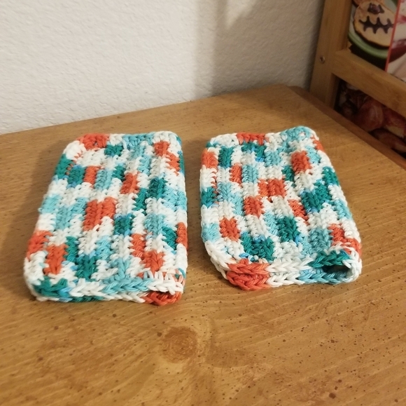 💞2/$20 HAND CRAFTED Crocheted All Purpse 100% Cottn Reusble Bath or Dish Cloths - Picture 3 of 5